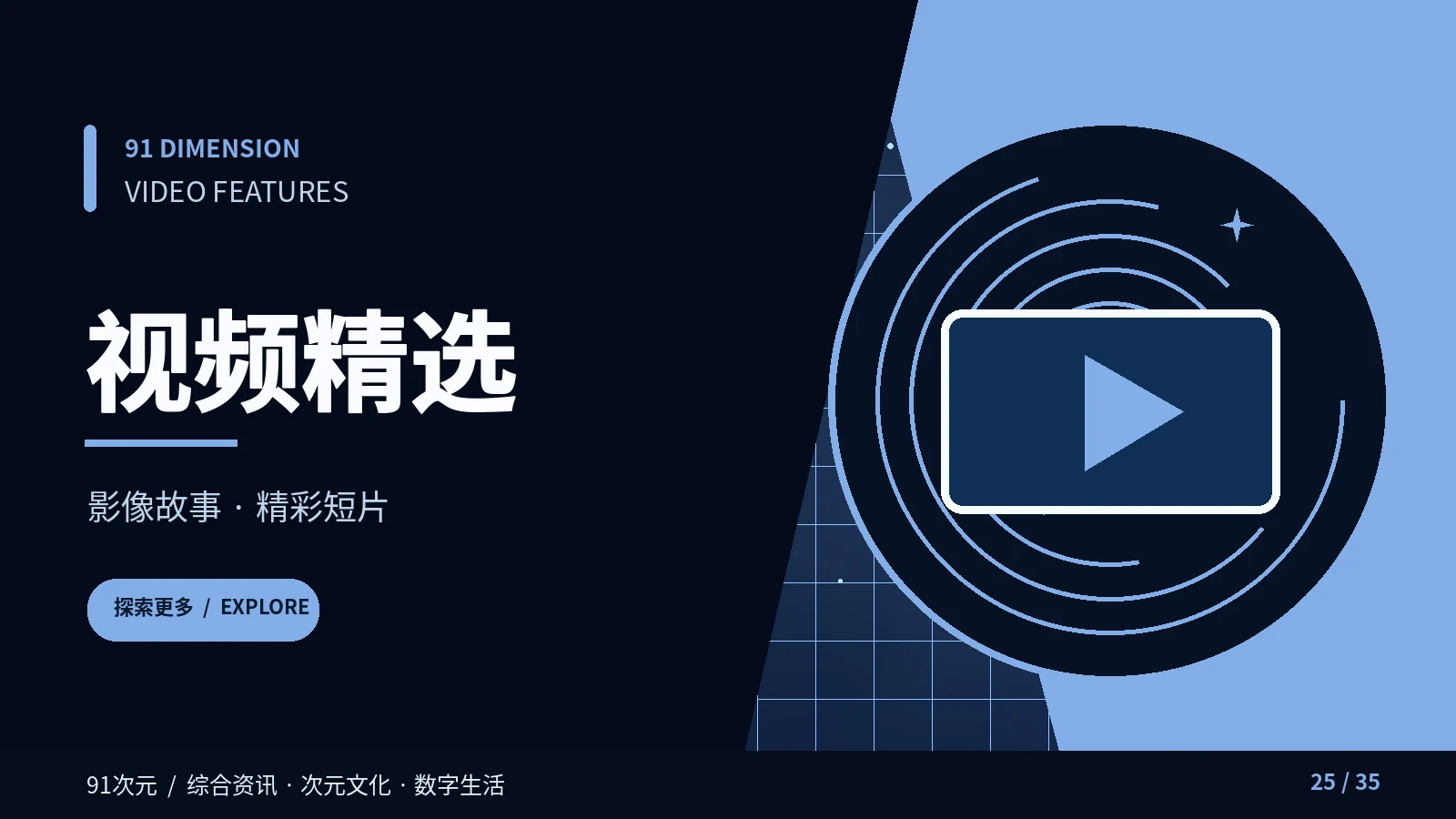 视频精选栏目视觉